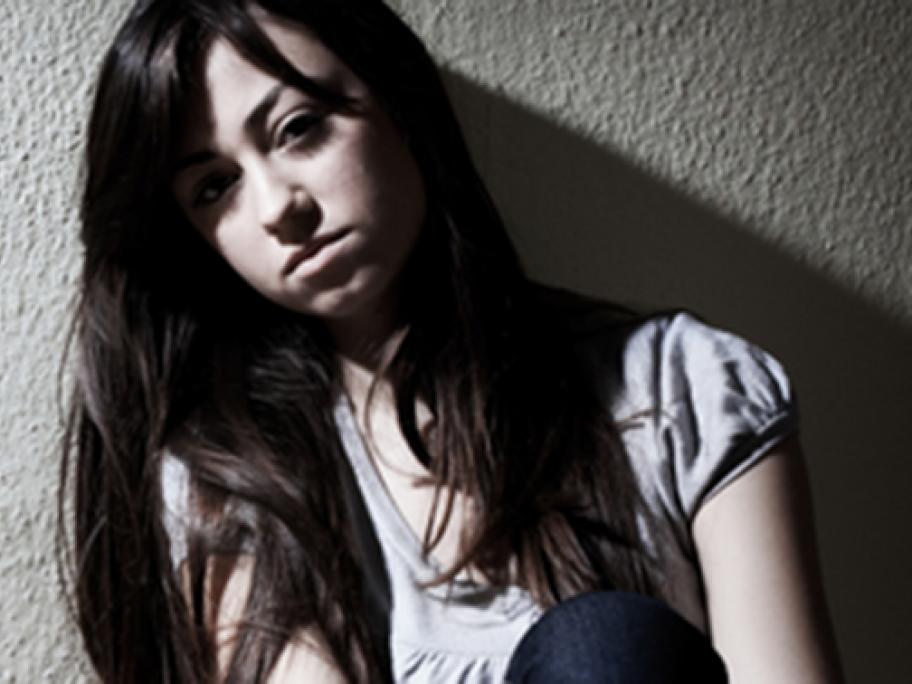 depressed teenage girl