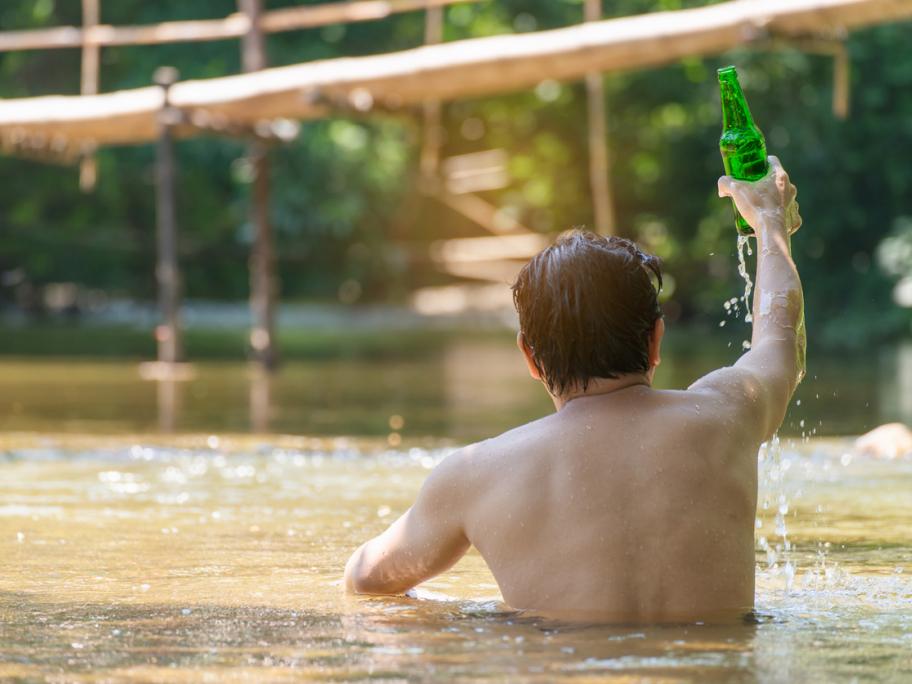 Alcohol swimming