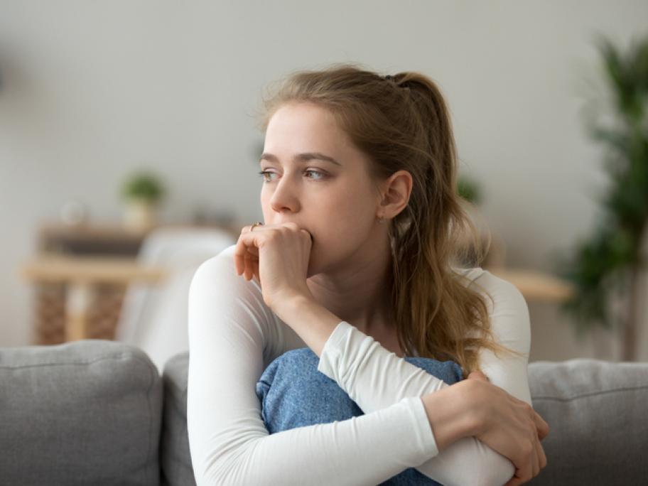 Woman with anxeity
