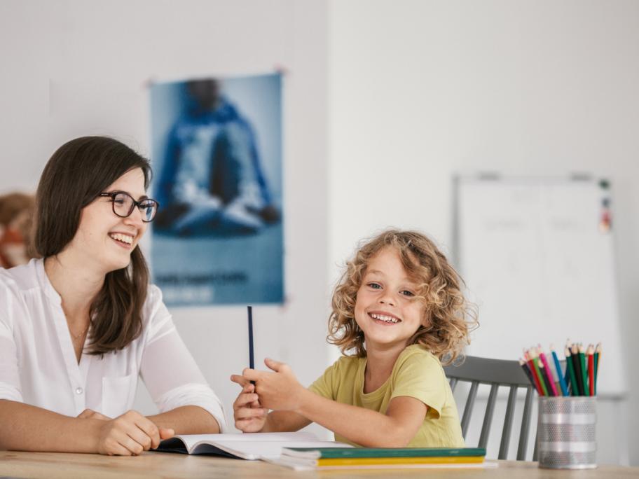 Child studying