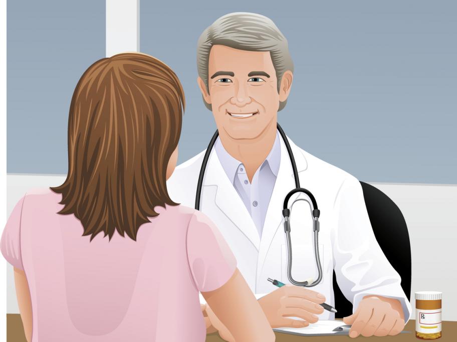 Doctor with patient