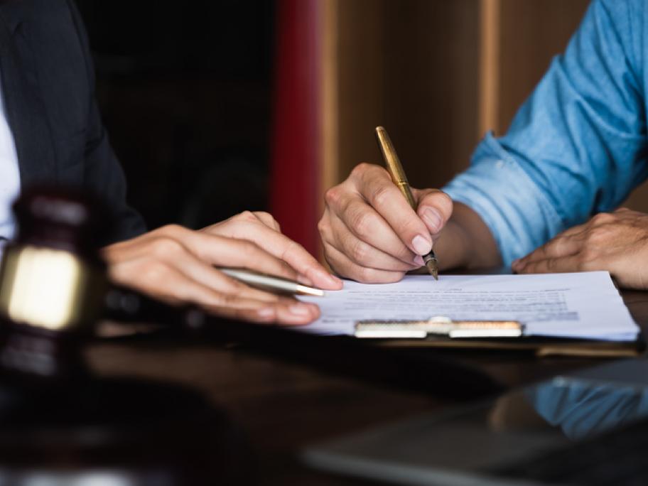 Signing contract