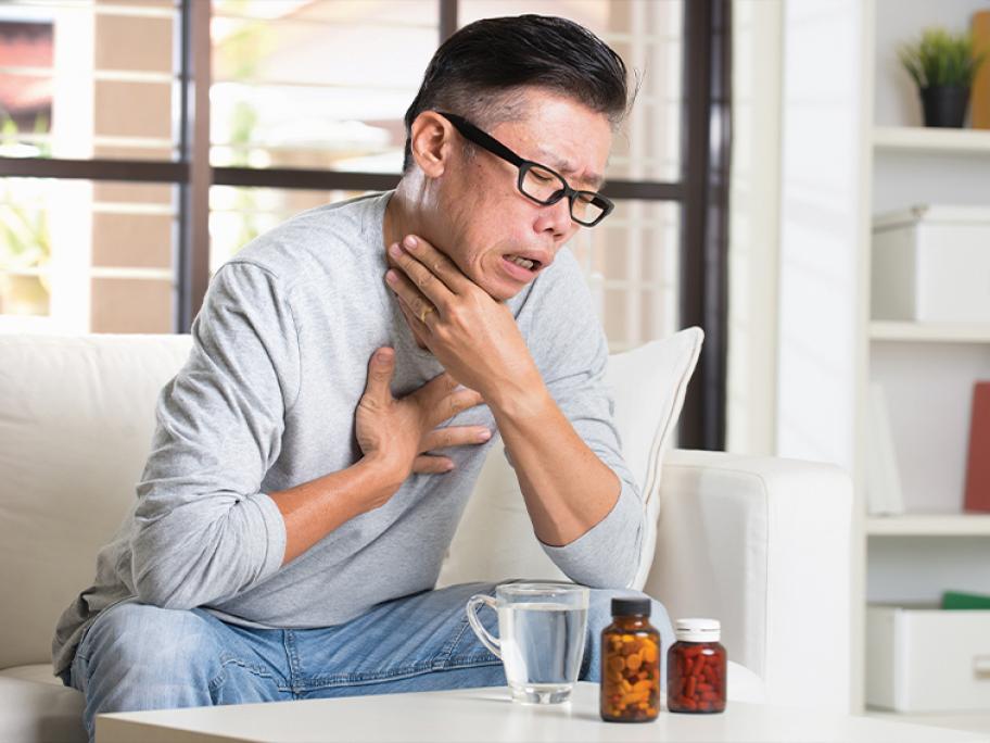 Reflux throat pain