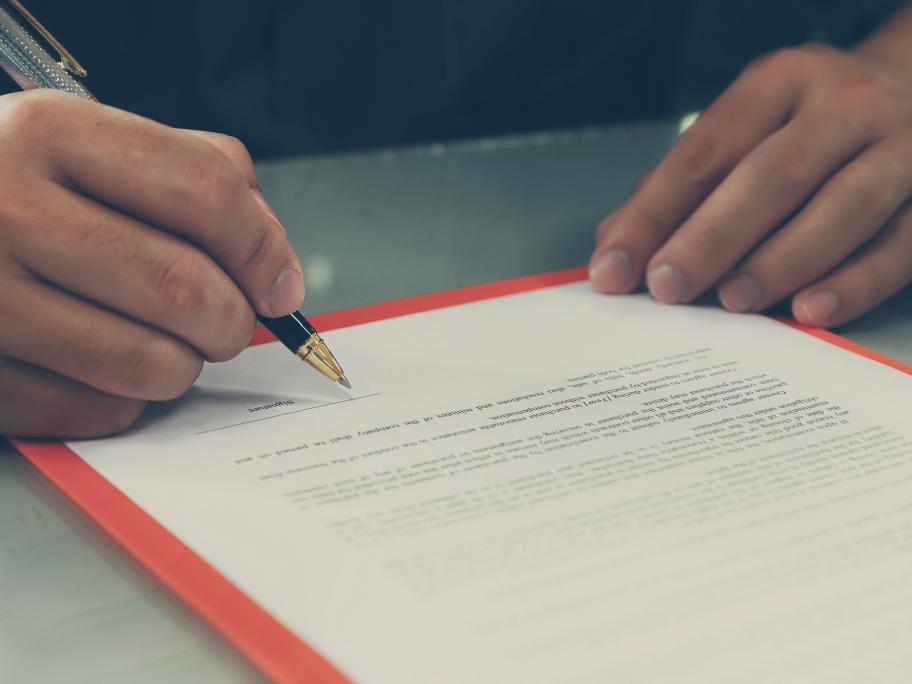 Signing a deal