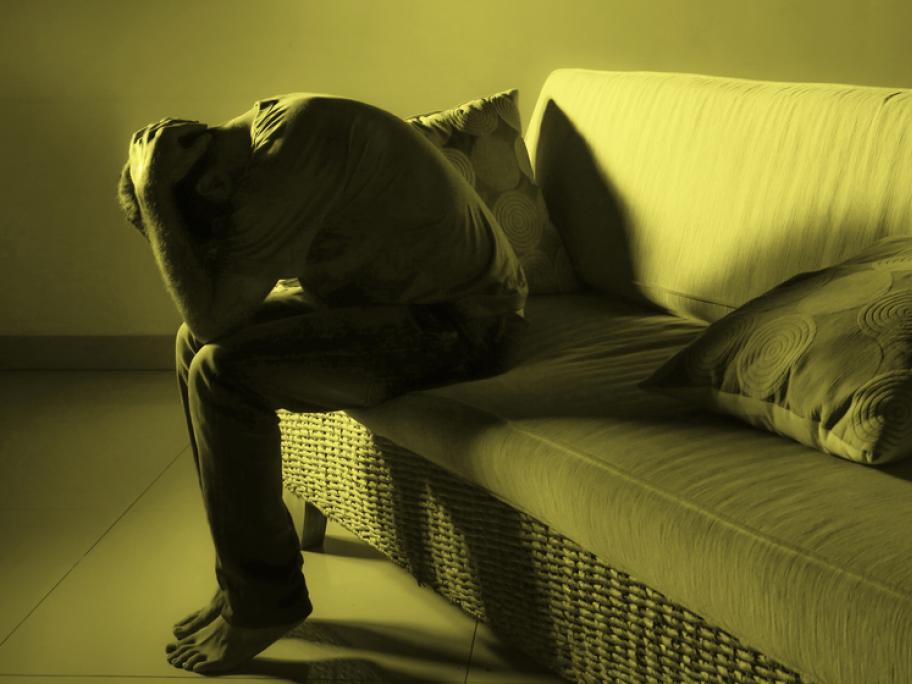 Depressed man
