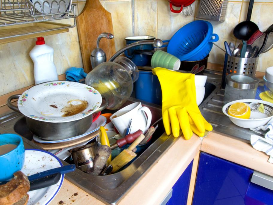 messy kitchen