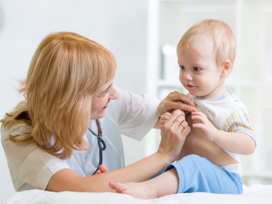 doctor with toddler