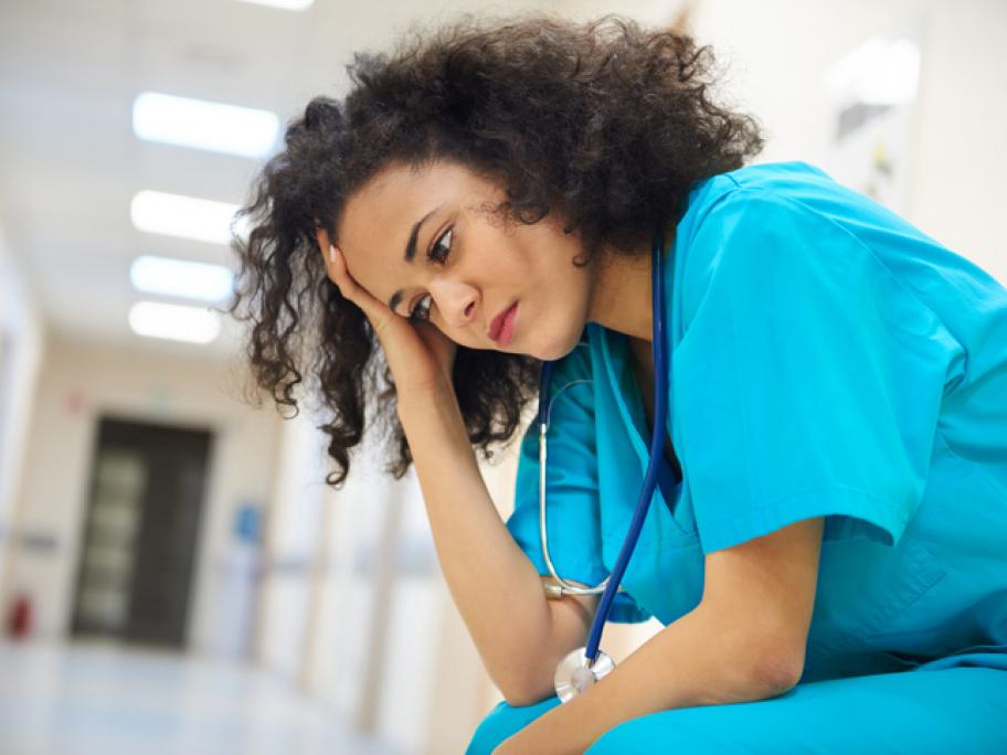 Tired doctor