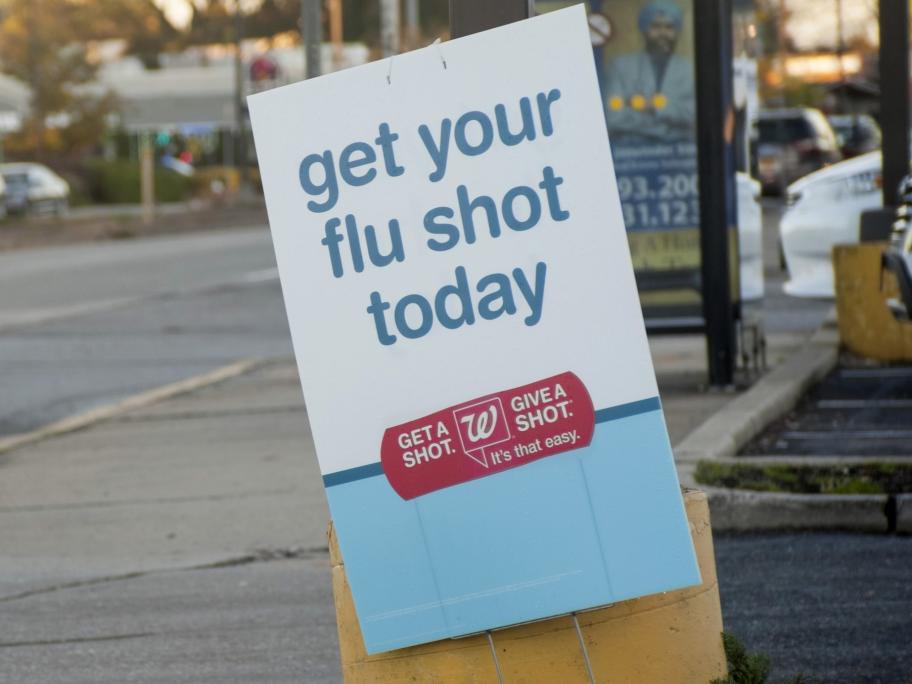flu shot sign