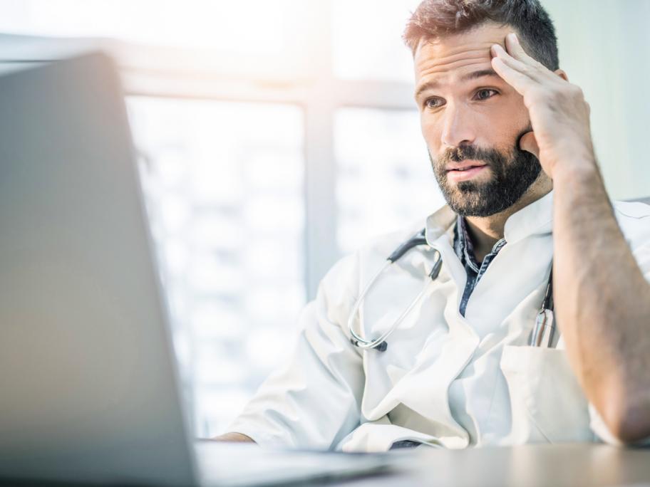 Frustrated doctor