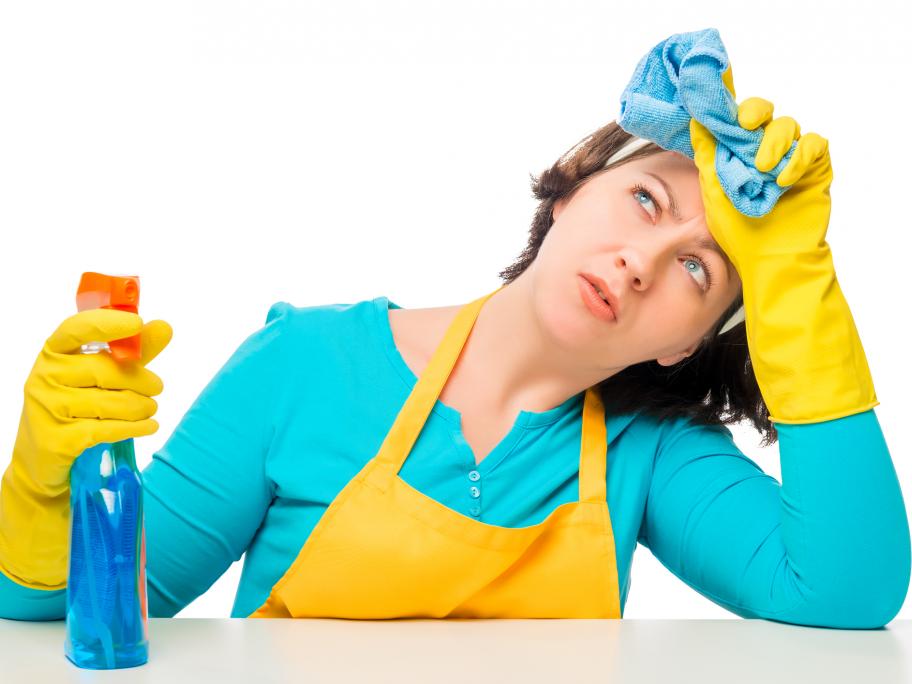 Woman doing housework