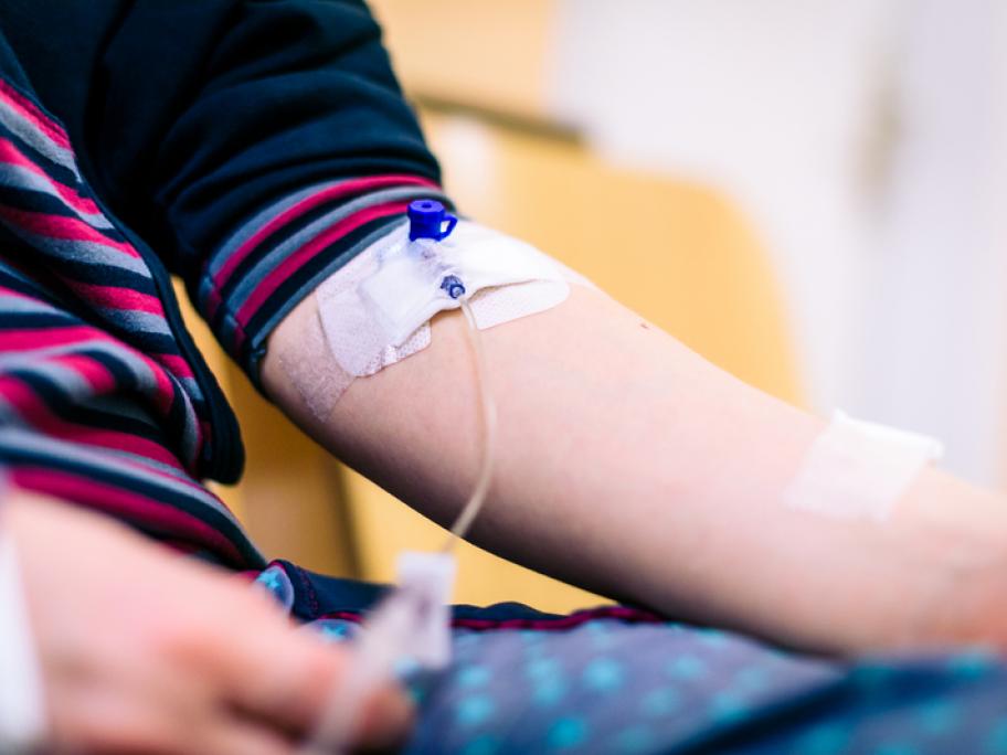 woman's arm - intravenous infusion
