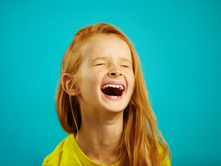 A laughing child