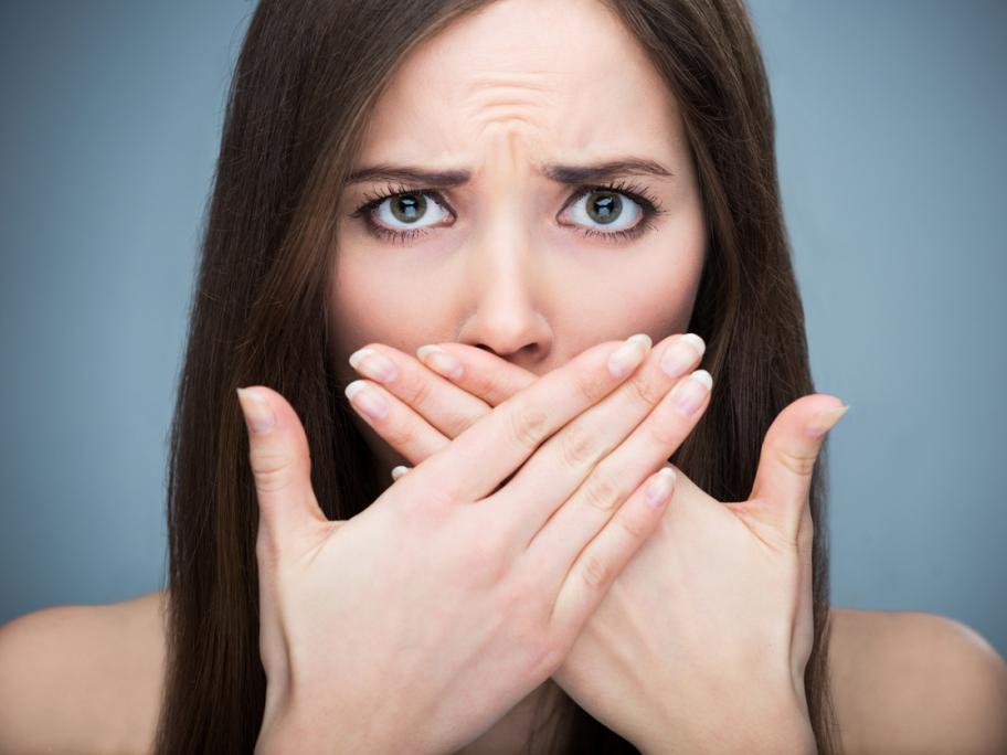Mouth covered