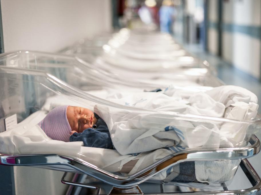 babies in hospital cots