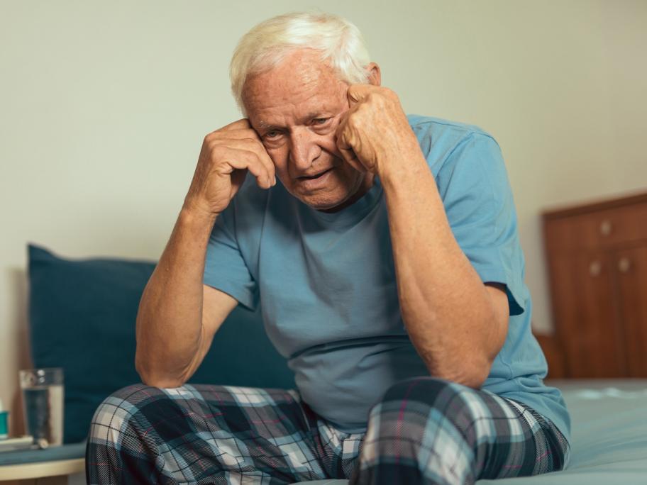 older man with depression