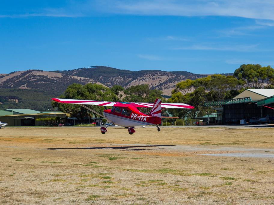 Plane in rural setting