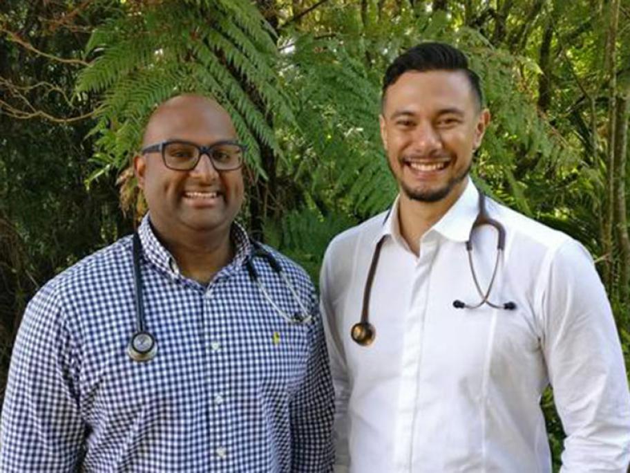 Dr Sanjeev Krishna (L) and Dr Canaan Aumua (R).