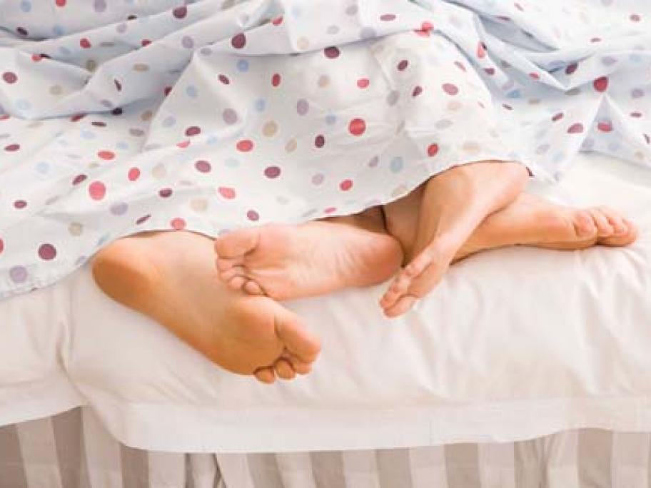 Feet under covers