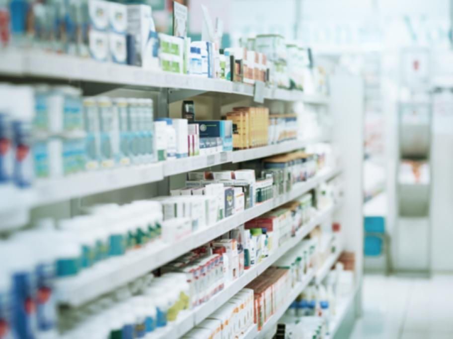 Pharmacy shelves