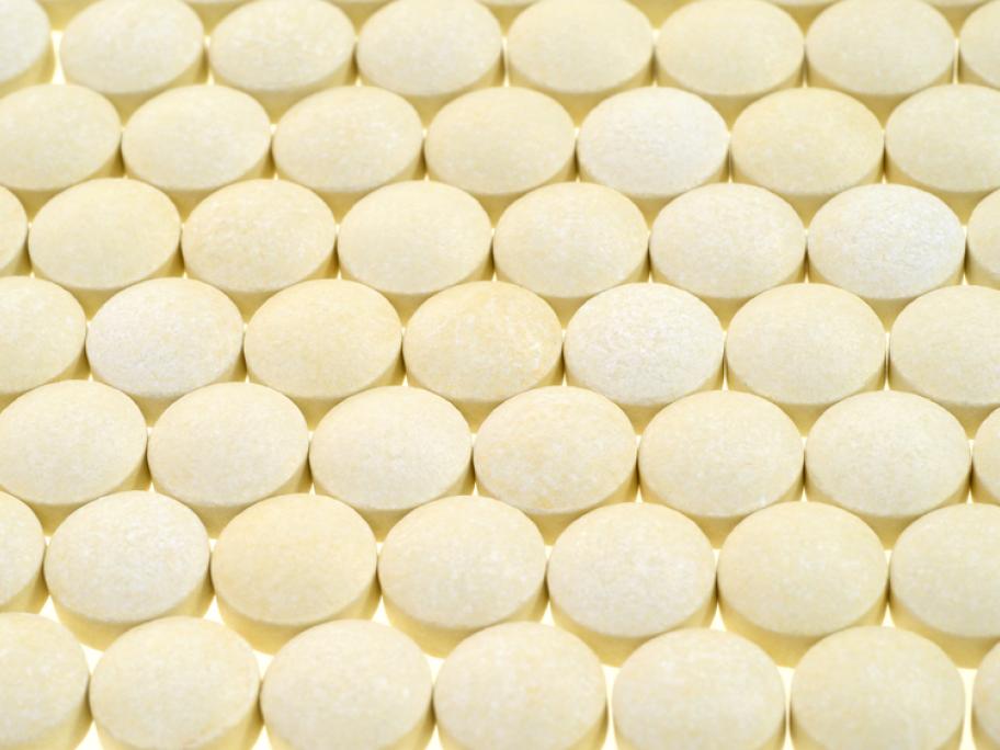 small yellow tablets - olanzapine