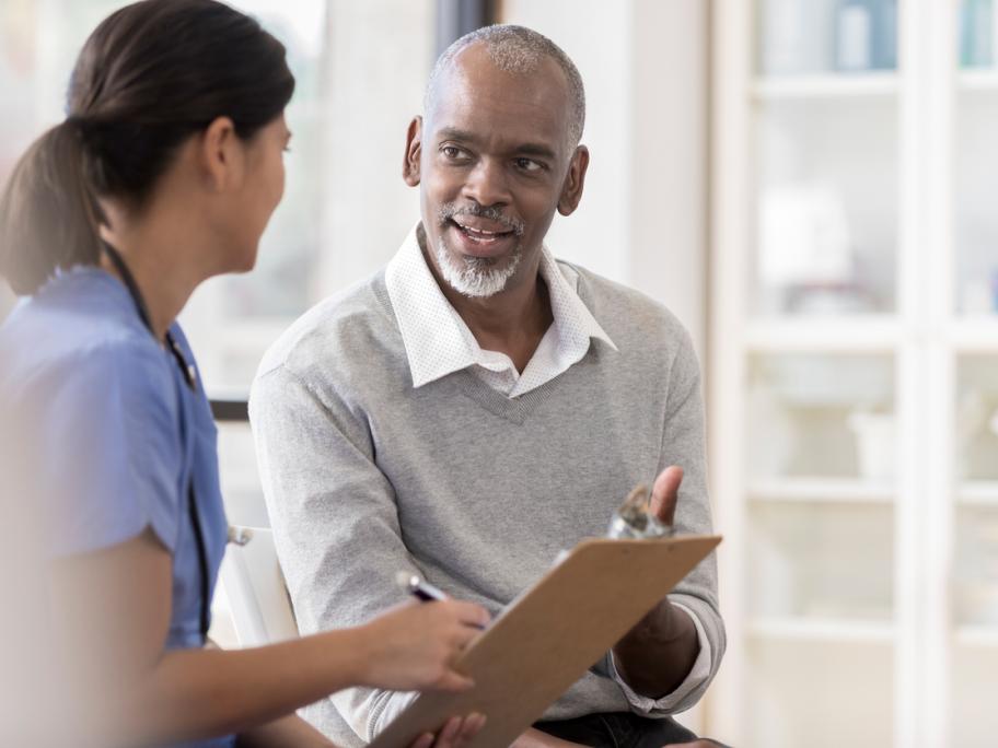 Patient talking