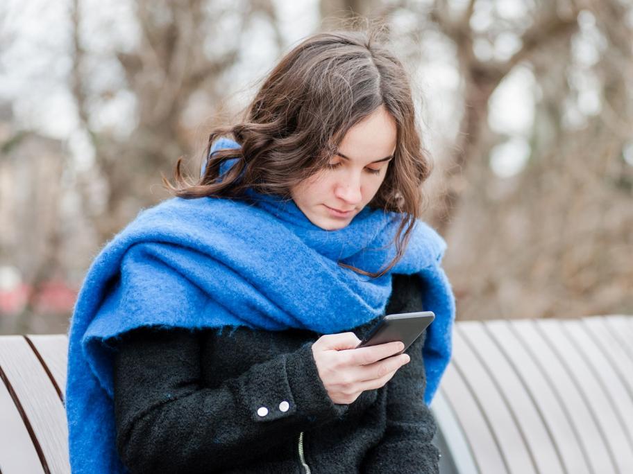 teen on phone