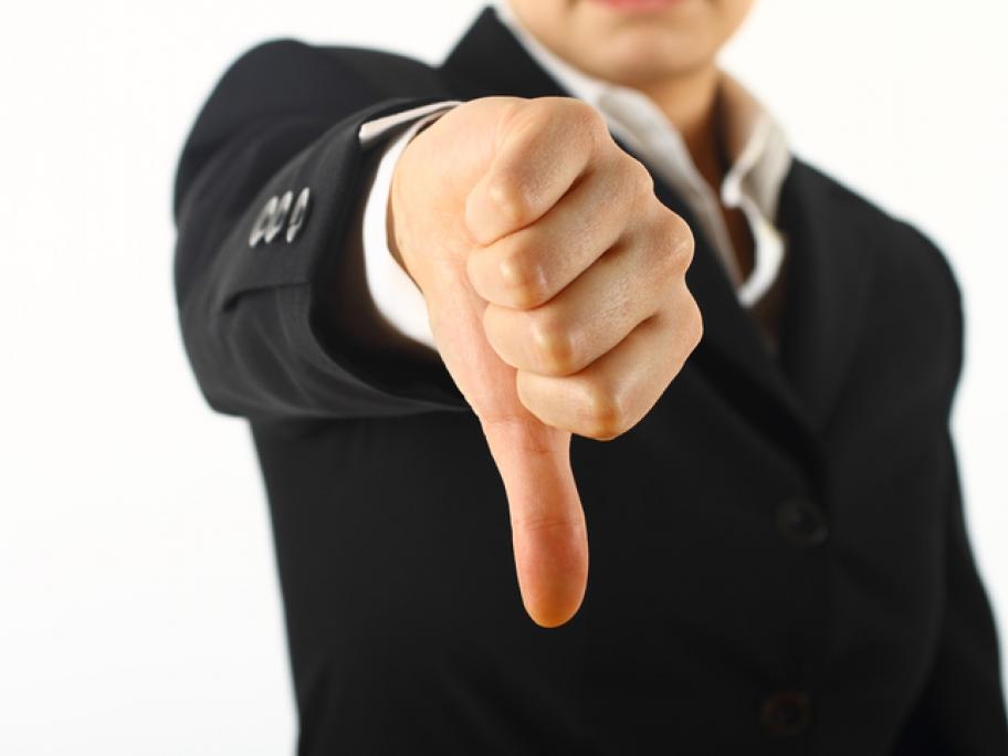 thumbs down