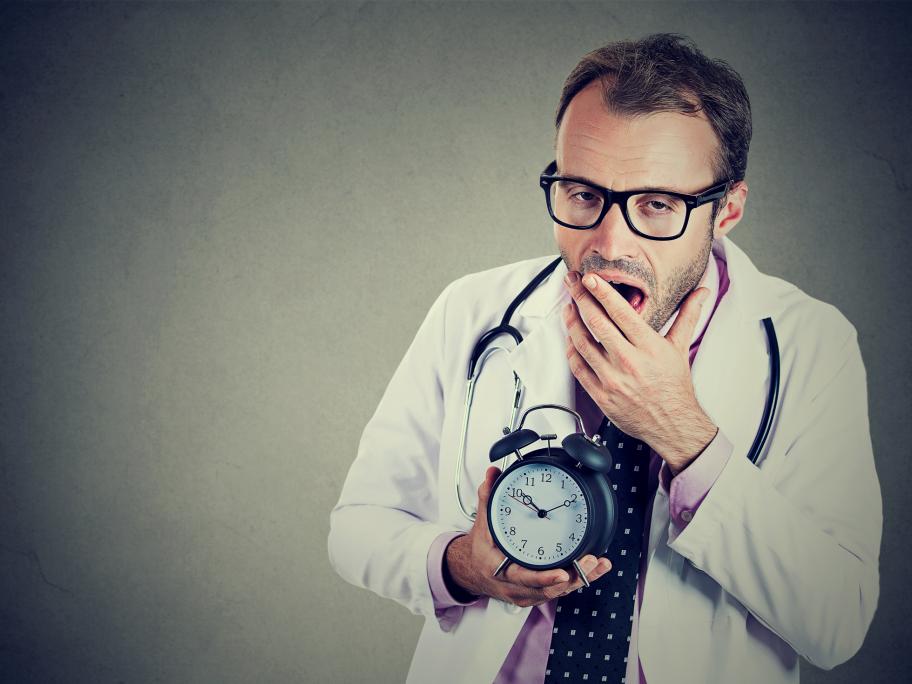 Tired doctor