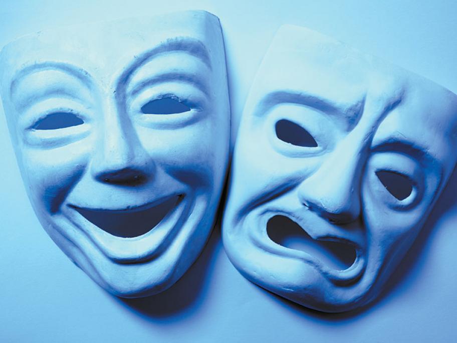 Bipolar tragedy comedy masks