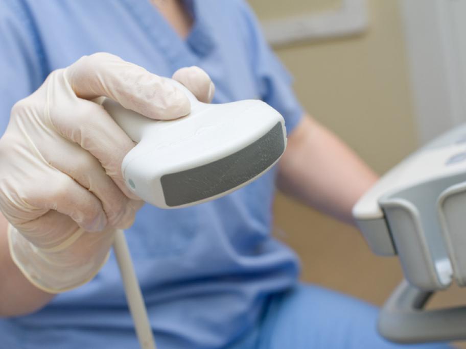 ultrasound being carried out