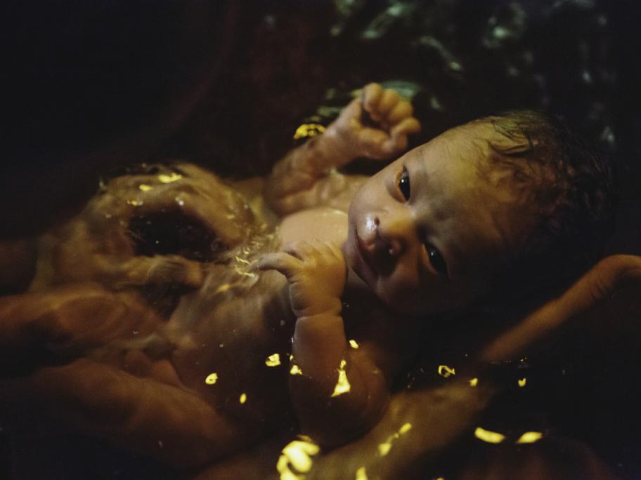 Baby in water