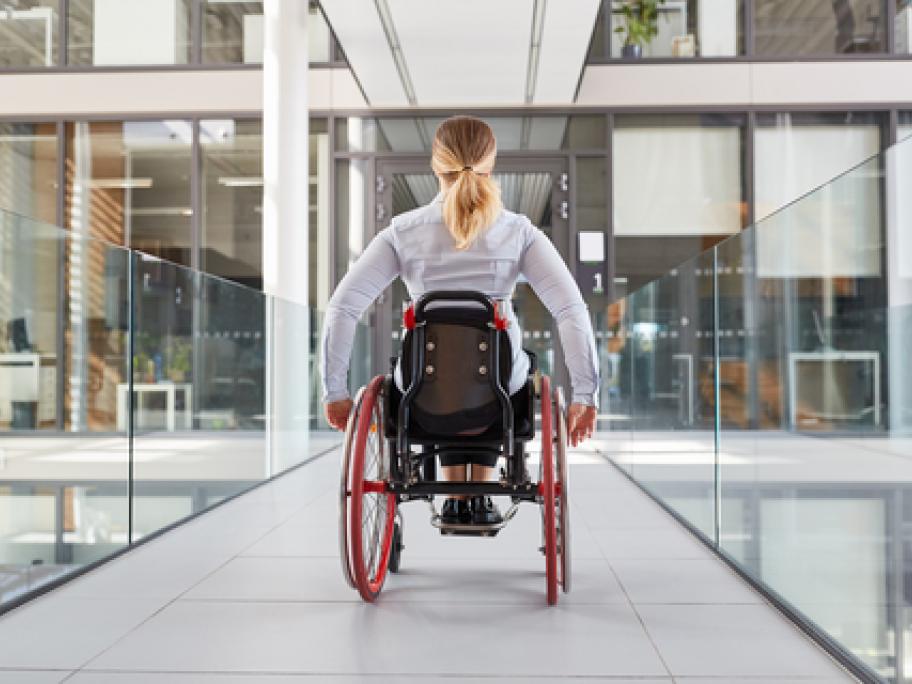 young woman in a wheelchair