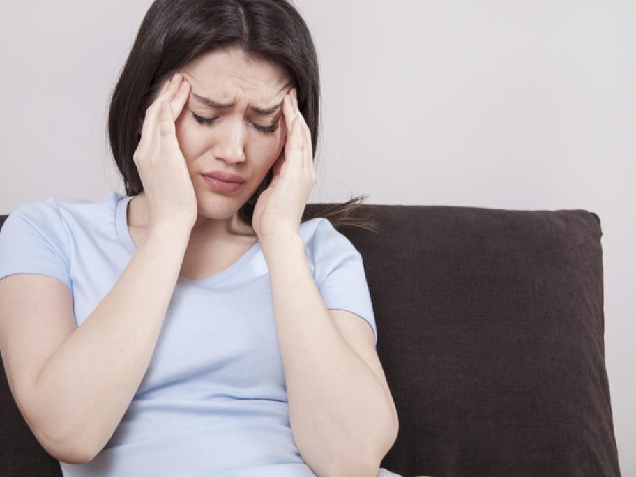 Woman with headache