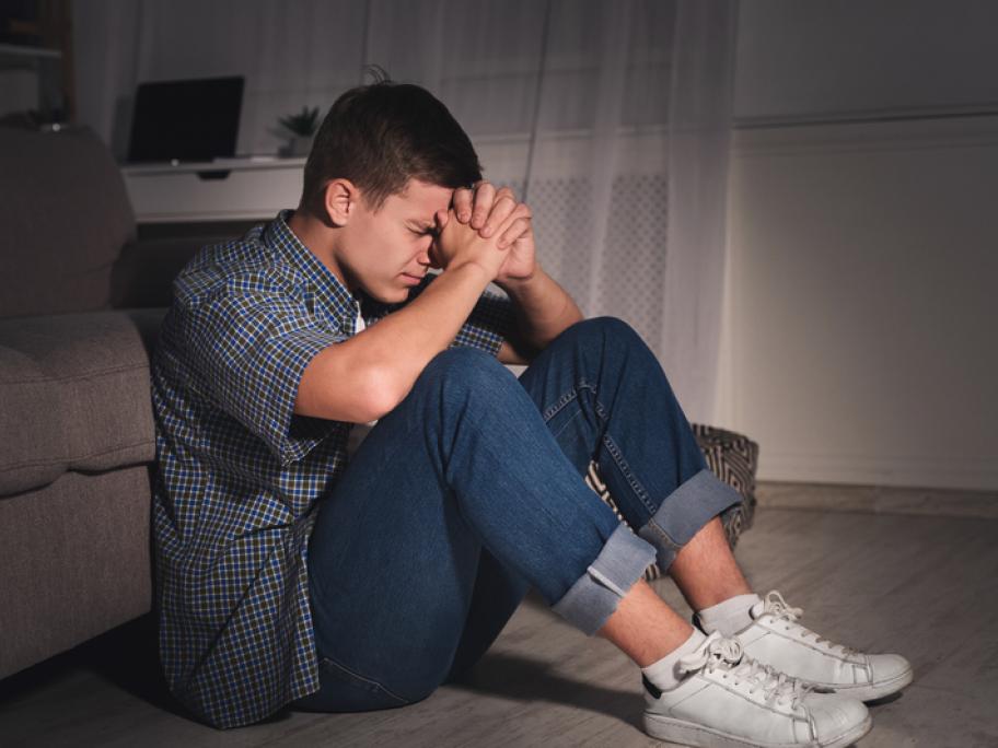 young troubled man
