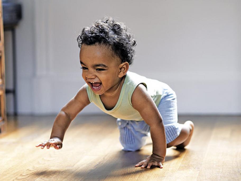 baby crawling