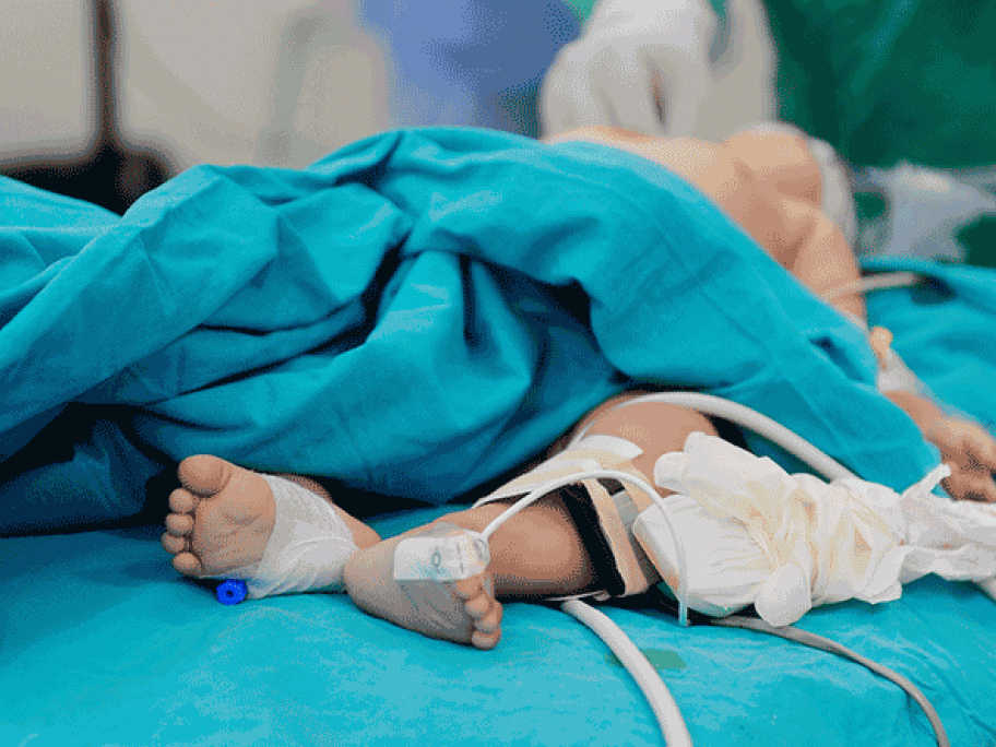 Baby in hospital