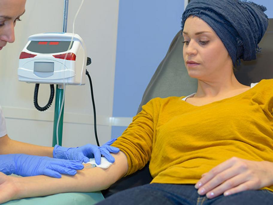 Young woman chemo