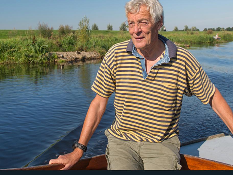 old man on boat