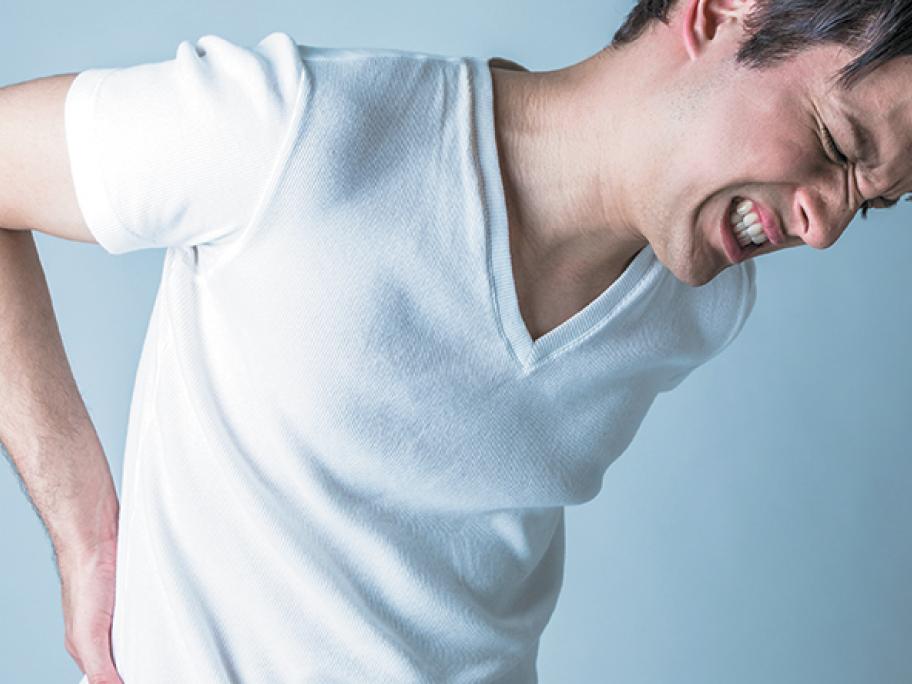 young man back pain