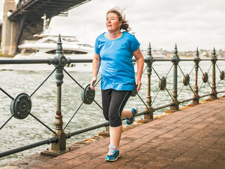 woman exercising weight