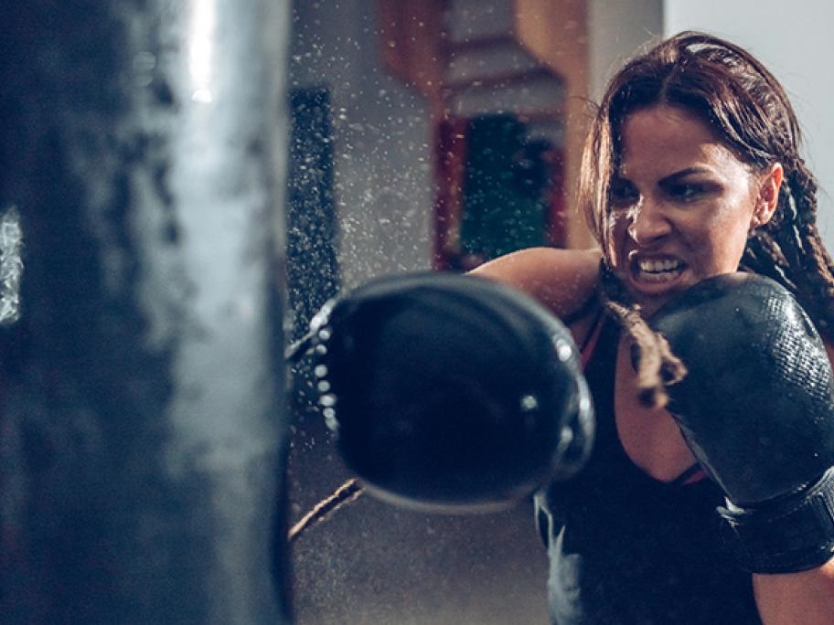 woman boxing