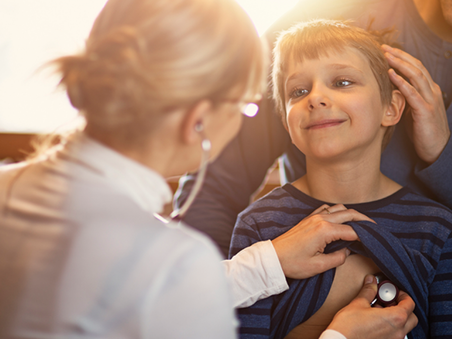 young boy having a consult