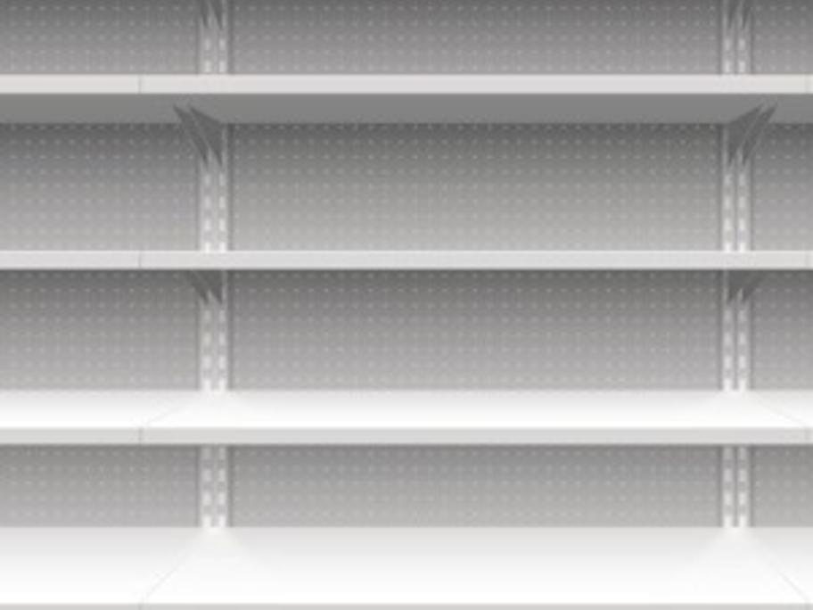 empty shelves