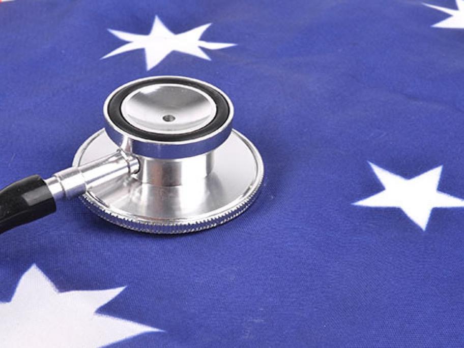 Stethoscope on Australian flag