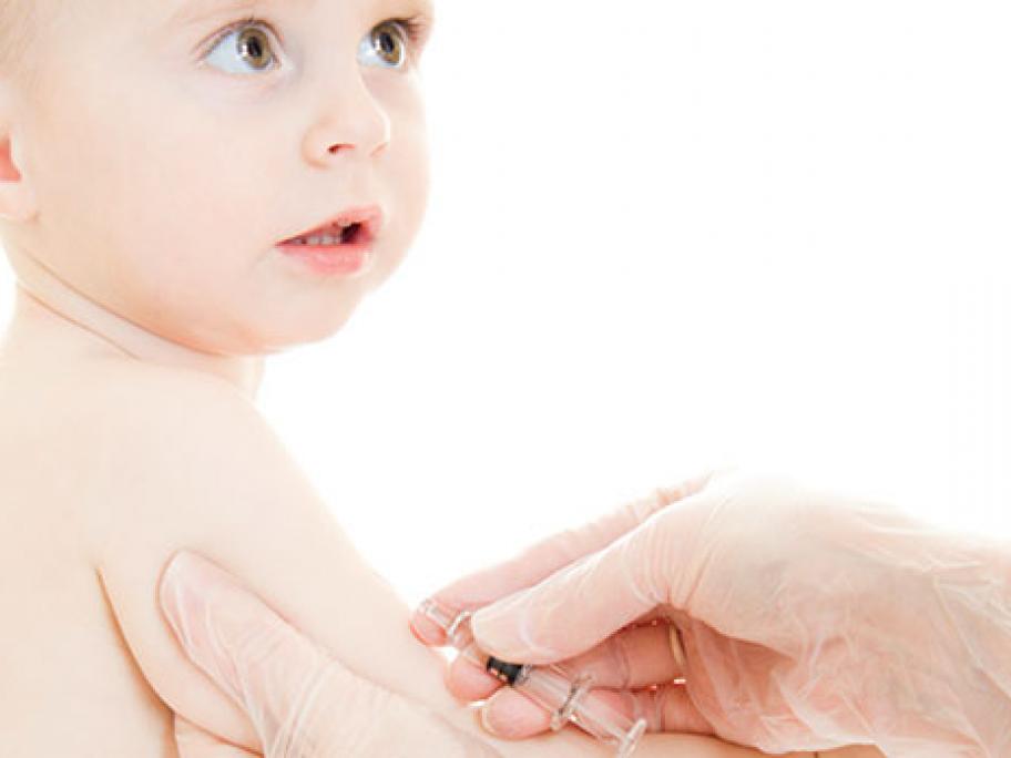 baby being vaccinated