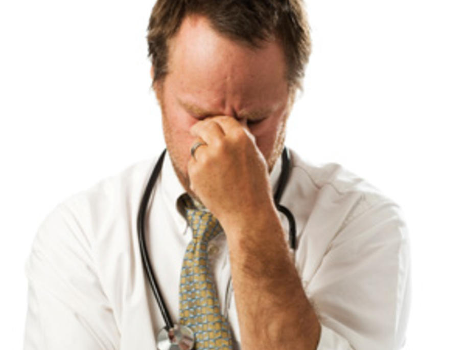 Stressed doctor