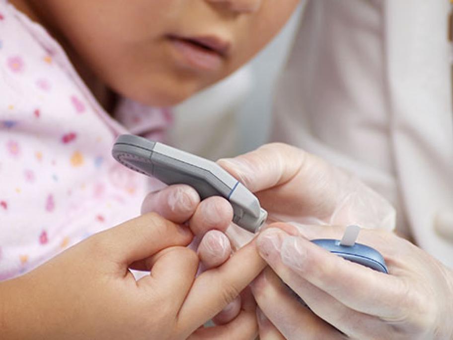 Child with diabetes
