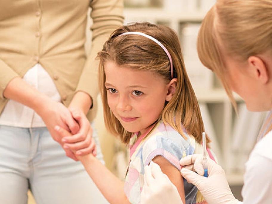girl receiving vaccination