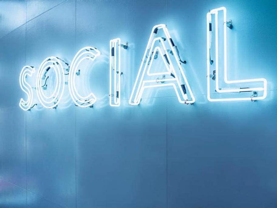 social media sign